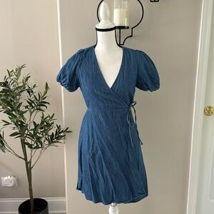 Old Navy | Dresses | Old Navy Denim Wrap Dress | Poshmark